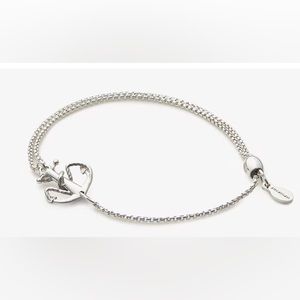 Alex and Ani Sterling Anchor Pull Chain Bracelet